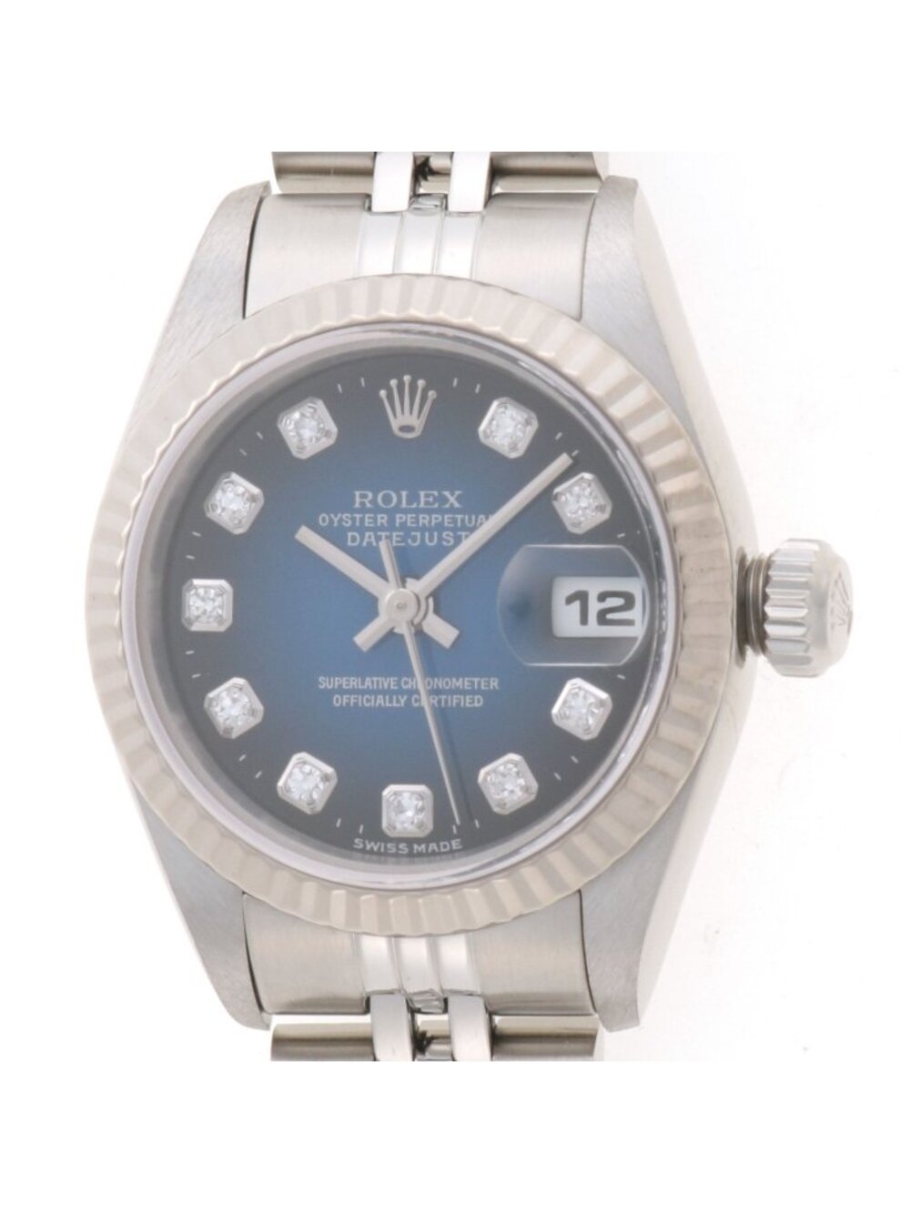Rolex Datejust Watch Stainless Steel Blue Gradient Dial Diamond Automatic